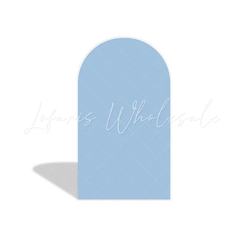 Light Blue Grid arch Birthday Party Arch Backdrop Wall Cloth Cover