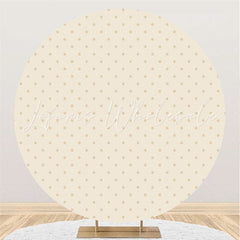 Lofaris Light Brown Spot Round Happy Birthday Party Backdrop