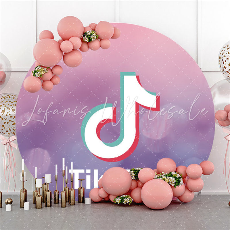 Lofaris Light Purple Bokeh Circle Birthday Backdrop For Party