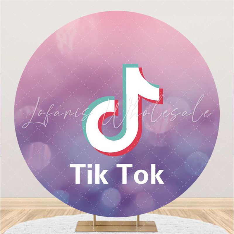 Lofaris Light Purple Bokeh Circle Birthday Backdrop For Party