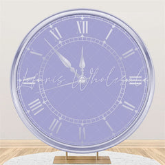 Lofaris Light Purple Clock Backdrop For Happy Birthday Banner