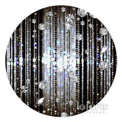 Lofaris Lighting Silver Lines Black Circle Birthday Backdrop