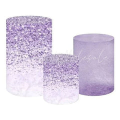 Lilac Glitter Shine Themed Cover Cylinders Kit
