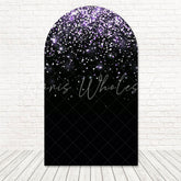 Lilac Glitter Soft Sparkle Scene Arch Backdrop For Elegant Party