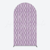 Lilac Knit Texture Arch Backdrop for Spring Girl Party