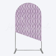 Lilac Knit Texture Arch Backdrop for Spring Girl Party