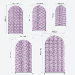 Lilac Knit Texture Arch Backdrop for Spring Girl Party