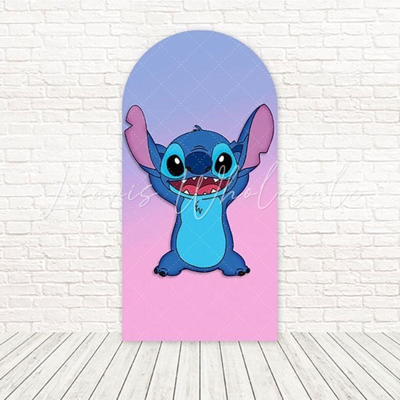 Lilo Stitch Tropical Island Arch Backdrop For Hawaiian Party Fun