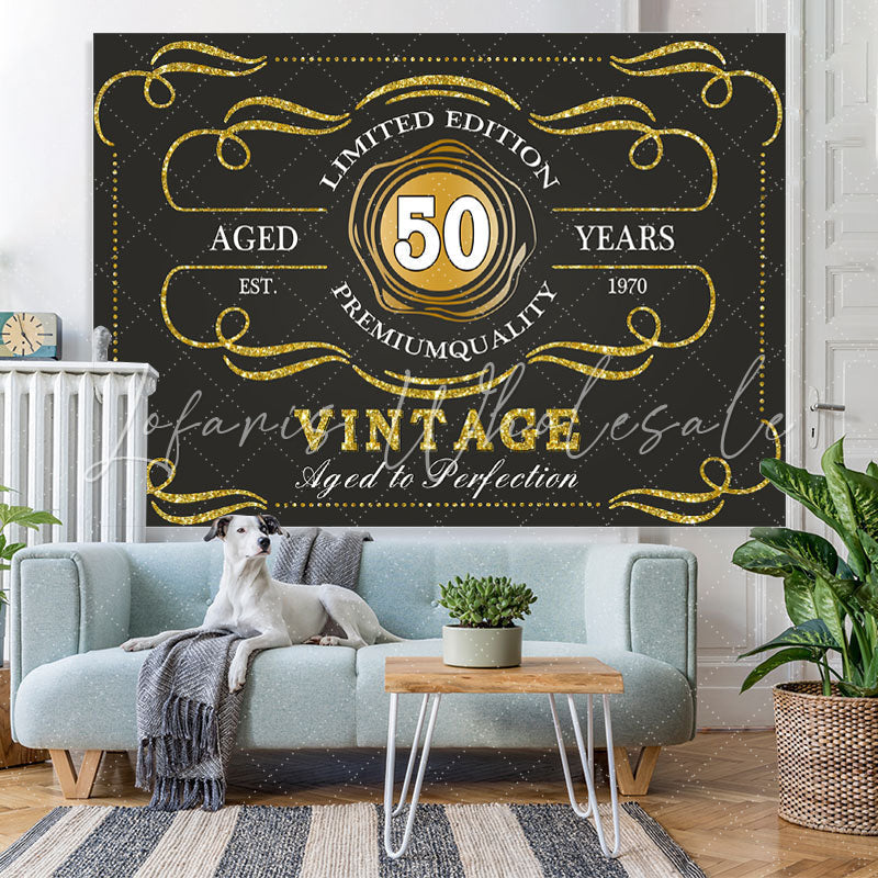 Lofaris Limited Edition 50 Premium Quality Birthday Backdrop