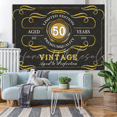 Lofaris Limited Edition 50 Premium Quality Birthday Backdrop