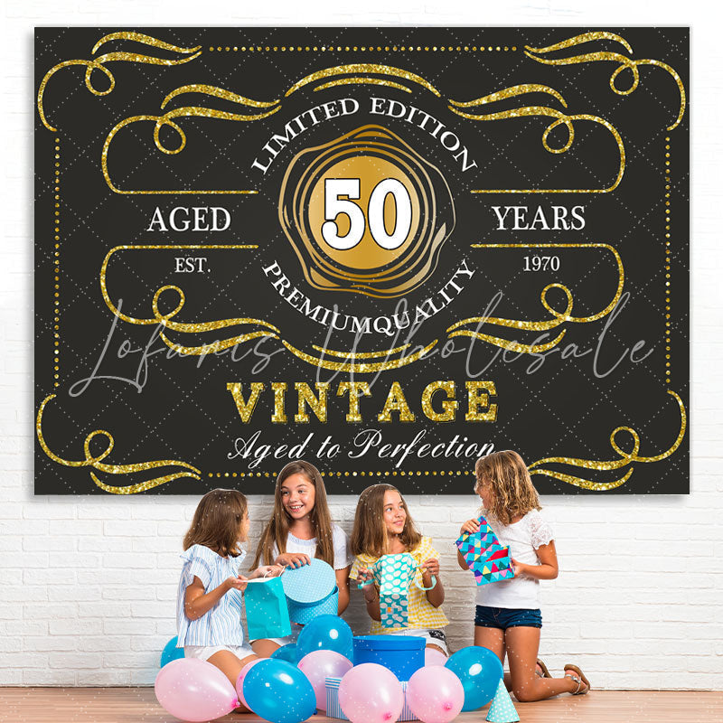 Lofaris Limited Edition 50 Premium Quality Birthday Backdrop
