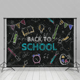 Lofaris Line Drawing Book Blackboard Back To School Backdrop