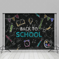 Lofaris Line Drawing Book Blackboard Back To School Backdrop