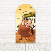 Lion King Pumbaa Arch Backdrop for Fun and Wild Jungle Party Themes