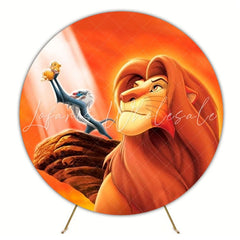 Lion King Round Backdrop For Kids Party Celebration Fun Theme