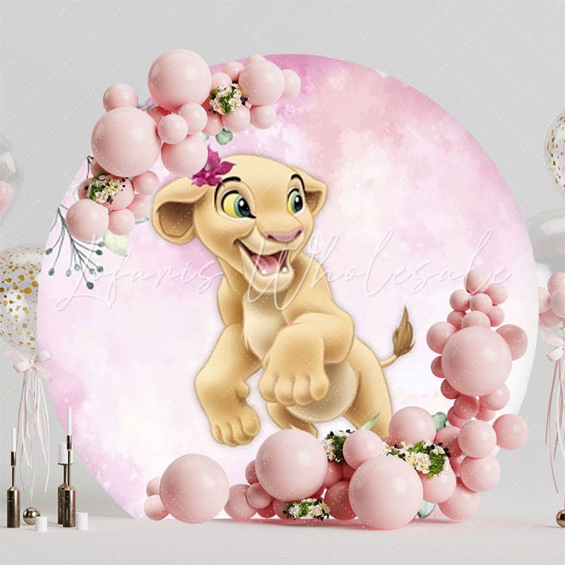Lion King Round Backdrop For Kids Party Celebration Theme