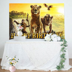 Lion King Wild Jungle Forest Themed Birthday Party Backdrop