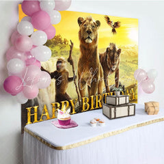 Lion King Wild Jungle Forest Themed Birthday Party Backdrop