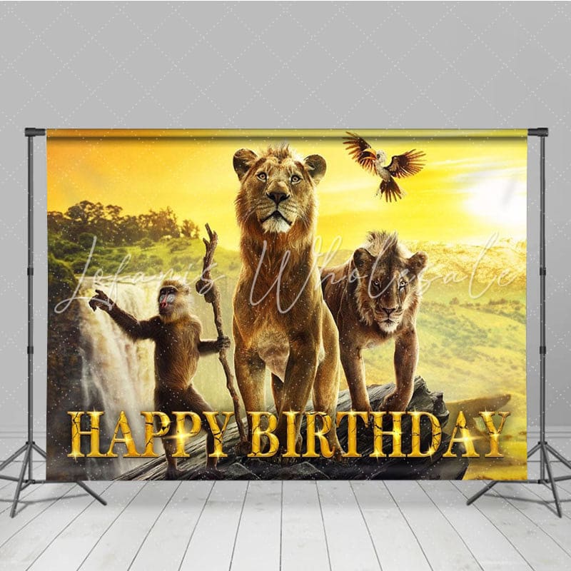 Lion King Wild Jungle Forest Themed Birthday Party Backdrop