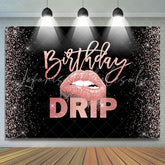 Lofaris Lip Drip Classic Happy Birthday Backdrop For Girl