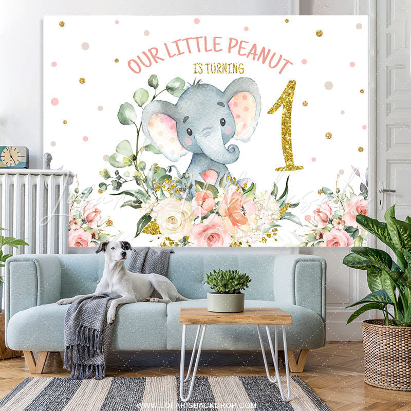 Lofaris Litter Peanut Is Turning One Birthday Backdrop