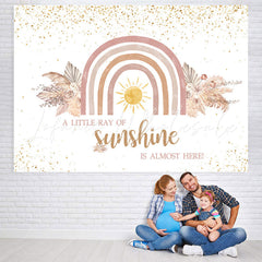 Lofaris Litter Sunshine Is Almost Here Baby Shower Backdrop