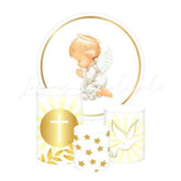 Little Angel Themed Round Backdrop and Cylinder Cover Kit