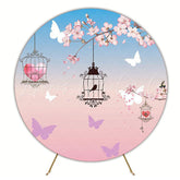 Little Birds Cherry Blossom Round Backdrop for Spring Vibe