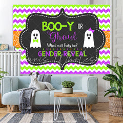 Lofaris Little Boo What Will Baby Be Gender Reveal Backdrop