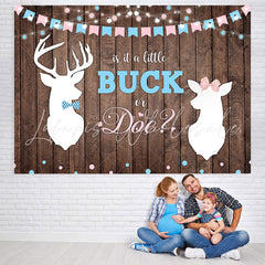 Lofaris Little Buck or Doe Baby Shower Gender Reveal Backdrop