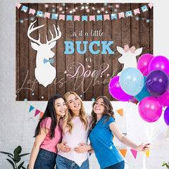 Lofaris Little Buck or Doe Baby Shower Gender Reveal Backdrop