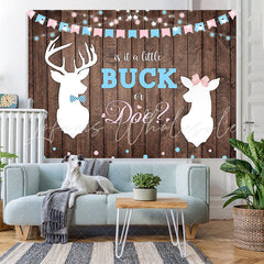 Lofaris Little Buck or Doe Baby Shower Gender Reveal Backdrop