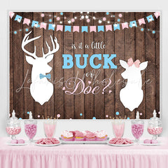 Lofaris Little Buck or Doe Baby Shower Gender Reveal Backdrop