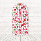 Little Cherry Plaid Arch Backdrop for Sweet and Playful Party Events