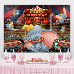 Lofaris Little Cute Cartoon Elephant Birthday Party Backdrop