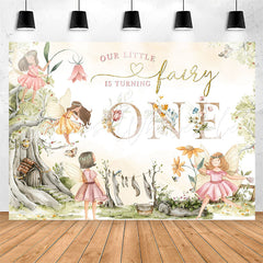 Lofaris Little Fairy Is Turning One 1st Birthday Backdrop