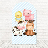 Little Farm Animals Arch Backdrop for Rustic and Farm-Inspired Parties