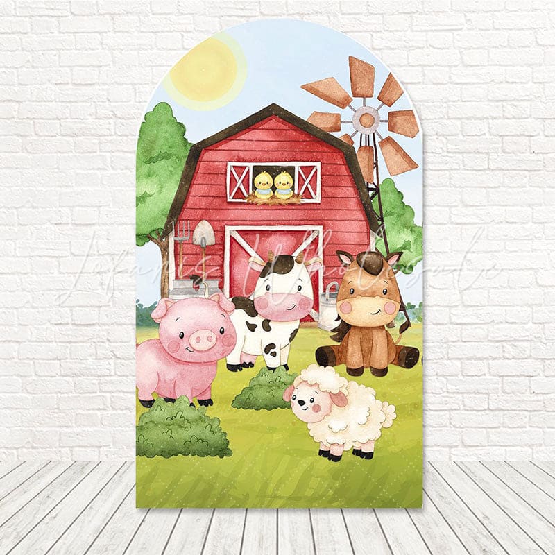 Little Farm Barn Animal Arch Backdrop for Rustic Event Party Themes