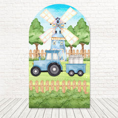 Little Farm Cow Animal Scene Arch Backdrop For Baby Party Joy