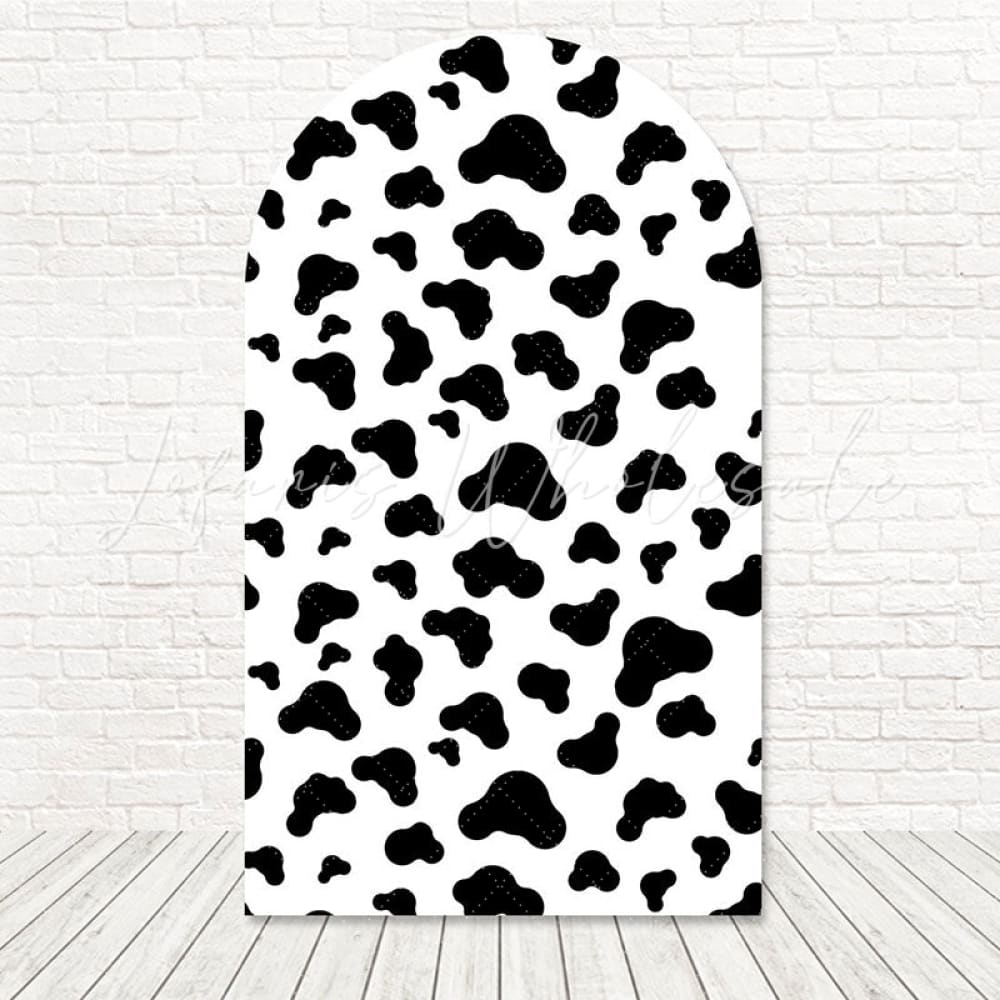 Little Farm Cow Print Style Arch Backdrop For Animal Bash Day