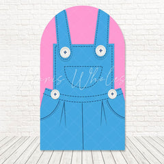 Little Farm Overalls Blue Arch Backdrop For Toddler Theme Set