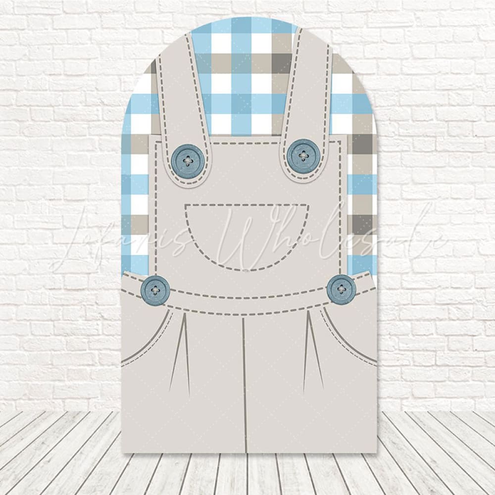 Little Farm Overalls Look Arch Backdrop For Cute Baby Party