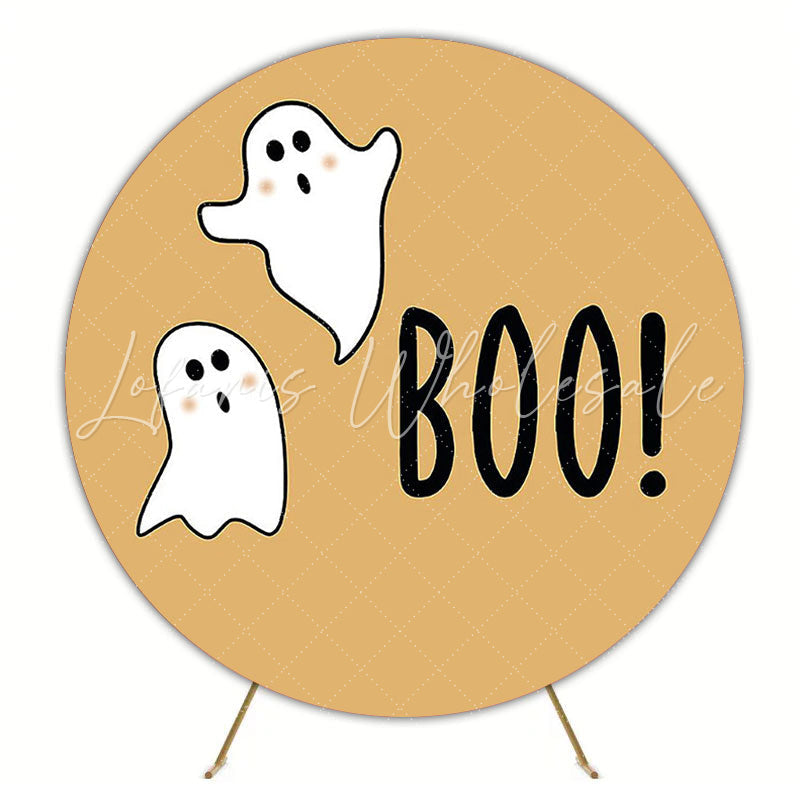 Little Ghosts Boo Round Backdrop for Halloween Party