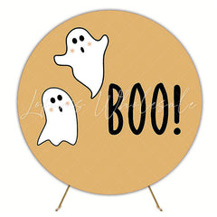 Little Ghosts Boo Round Backdrop for Halloween Party