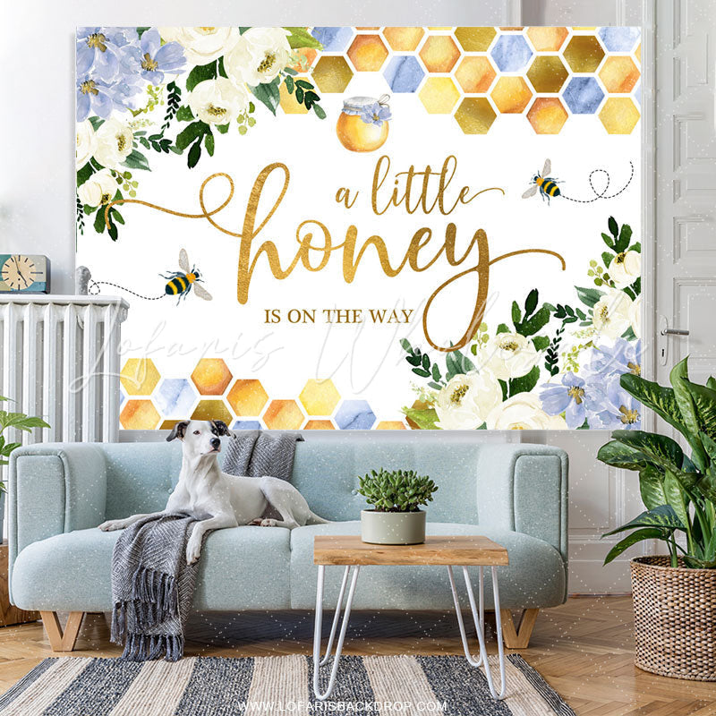 Lofaris Little Honey Bee Is On The Way Baby Shower Backdrop