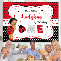 Lofaris Little Ladybuy Is Turning One Happy Birthday Backdrop