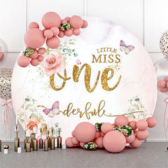 Lofaris Little Miss Onederful Floral Birthday Backdrop For Girls