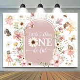 Lofaris Little Miss Onederful Flower Fairy Birthday Backdrop