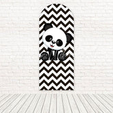 Little Panda Forest Cute Smile Tone Arch Backdrop For Birthday Party