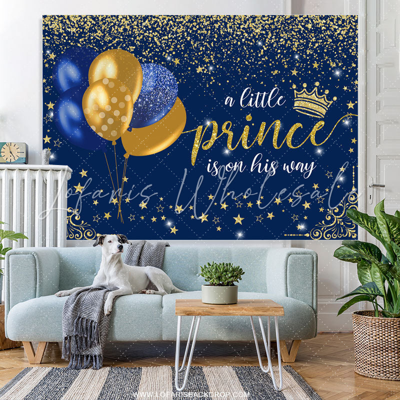 Lofaris Little Prince Is On His Way Baby Shower Backdrop